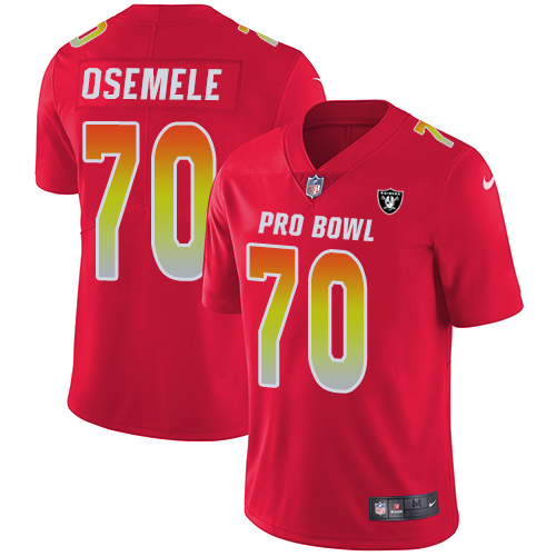 Nike Raiders #70 Kelechi Osemele Red Men's Stitched NFL Limited AFC 2018 Pro Bowl Jersey